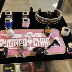 Outlaw Leather - Rugged Charms (real 925 silver)