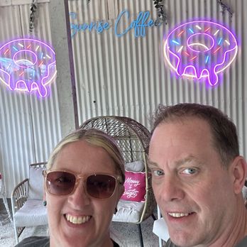 Sunrise Coffee - Fun photo oops in the seating area - Coffee & Tea Near Me - Lihue, Hawaii