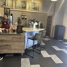 two people in a coffee shop