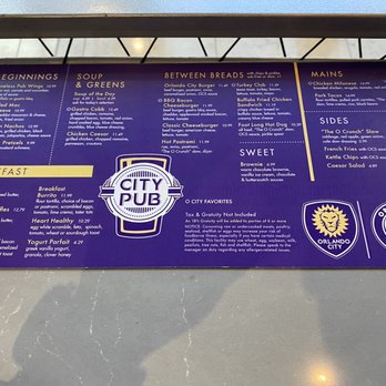 City Pub - Food menu - American Near Me - Orlando, Florida