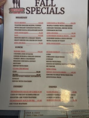 Menu photo 1 Rick’s Kitchen Yuma, AZ Menu photo 1 Rick’s Kitchen Yuma, AZ