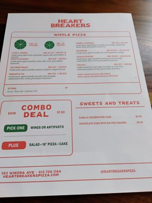 Menu photo 1 Heartbreakers Pizza Ottawa, ON Menu photo 1 Heartbreakers Pizza Ottawa, ON