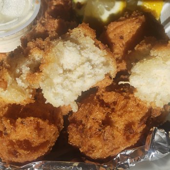 Headwaters Seafood & Grille - hushpuppies (inside) - Seafood Near Me - Easton, Maryland Headwaters Seafood & Grille - hushpuppies (inside) - Seafood Near Me - Easton, Maryland