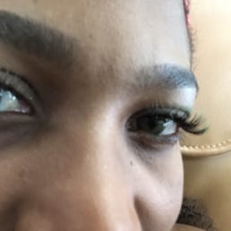 Sexy style lashes with green tips.