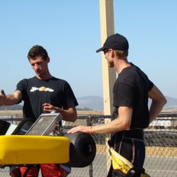 Infinity Karting LLC - Wes Boswell (Nat'l Kart Champ) and Memo Gidley (former Indy Car driver) trying to figure out a way to pass me...