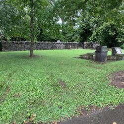 Isaac Shelby Cemetery State Historic Site - Stone fence around Cemetery.