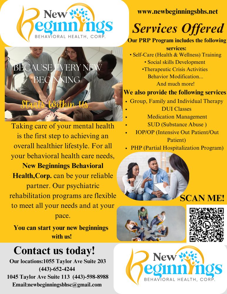 New Beginnings Behavioral Health - child therapist in Baltimore, MD