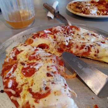 J-N-G Grill - Fire roasted pizza with bacon, pepperoni and extra cheese - American Near Me - New Philadelphia, Ohio