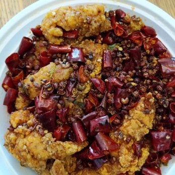Schouse - Chongqing Crispy Chicken (mostly skin, organs and other scraps). - Szechuan Near Me - Princeton, New Jersey