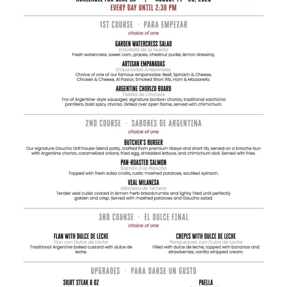 Dine LA menu