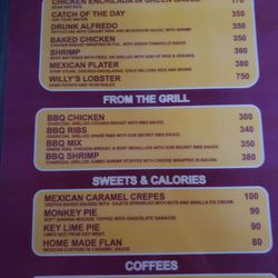 Willy’s - Menu 2