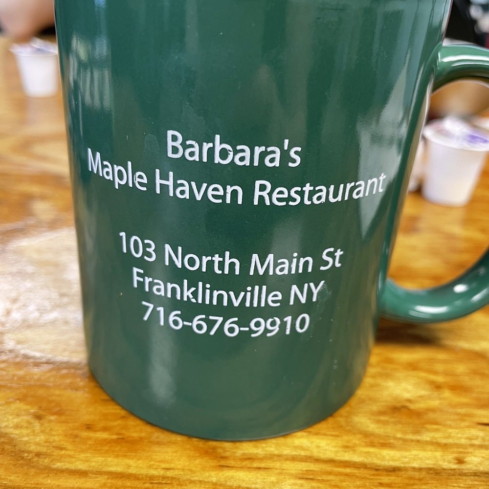 Barbara’s Maple Haven - a green coffee mug - Chicken Wings Near Me - Franklinville, New York