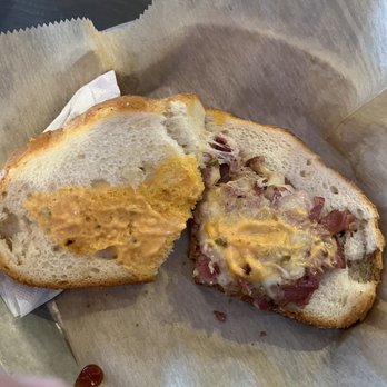 Brewfontaine - Half of the Reuben sandwich, the first half was just as bad. - Pubs Near Me - Bellefontaine, Ohio