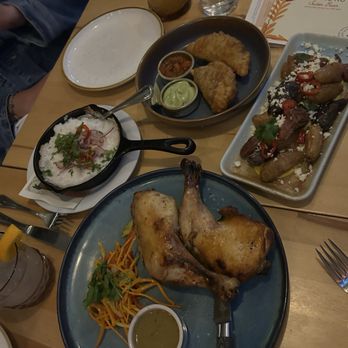 Señor Bear - Coconut rice, jerk chicken, veggie empanadas, potatoes - Latin American Near Me - Denver, Colorado