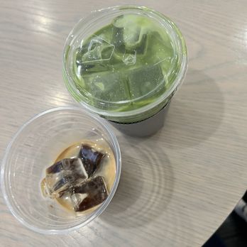 DAMO - Espresso shot over ice + Matcha Latte - Coffee & Tea Near Me - Los Angeles, California DAMO - Espresso shot over ice + Matcha Latte - Coffee & Tea Near Me - Los Angeles, California