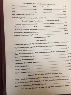 Menu photo 4 Coffee Break Cafe Hampden, ME