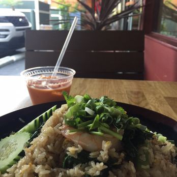 Khao Soi Thai - Fried rice with the protein works! Shrimp, Chicken and Beef with Thai tea - Thai Near Me - Studio City, California