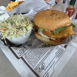 Cod fish burger