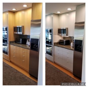 Pacific Sky Remodeling - Kitchen cabinets before/after #2 - Painters Near Me - Troutdale, Oregon Pacific Sky Remodeling - Kitchen cabinets before/after #2 - Painters Near Me - Troutdale, Oregon