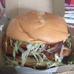 Arby's - Crispy chicken, added onions. Yum.
