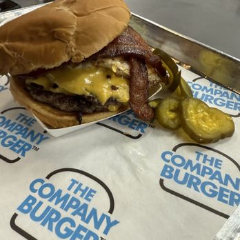 The Company Burger - The Company Burger with bacon and a fried runny egg - Burgers Near Me - New Orleans, Louisiana