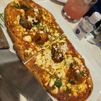 Lefkes - Meatball pizza - Mediterranean Near Me - Englewood Cliffs, New Jersey Lefkes - Meatball pizza - Mediterranean Near Me - Englewood Cliffs, New Jersey