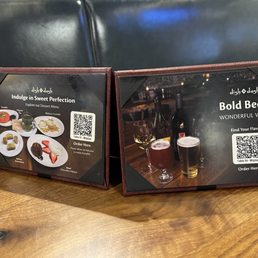 Dessert and Beer menus Dessert and Beer menus