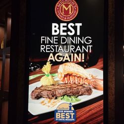 Mignon's Steaks & Seafood - Mignon's Steak House awards received for "Beat Fine Dining Restaurant " - AGAIN! - CONGRATS!