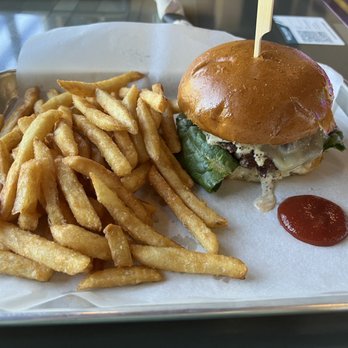 FlyteCo Tower - Flyte burger with a side of fries. - Breweries Near Me - Denver, Colorado