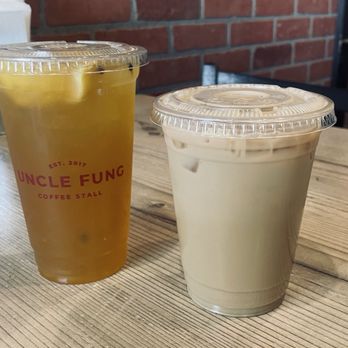 Uncle Fung Borneo Eatery - Chrysanthemum iced Tea & Bornean coffee cold - Indonesian Near Me - Long Beach, California Uncle Fung Borneo Eatery - Chrysanthemum iced Tea & Bornean coffee cold - Indonesian Near Me - Long Beach, California