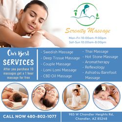 Serenity Massage AZ - Walk-in & Appointment Welcome