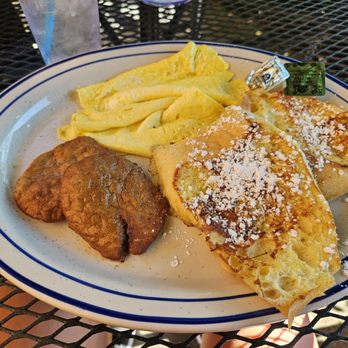Honey Butter's Kitchen - Monticello - French toast breakfast with turkey sausage. - American Near Me - Williamsburg, Virginia Honey Butter's Kitchen - Monticello - French toast breakfast with turkey sausage. - American Near Me - Williamsburg, Virginia