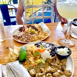 Coco Cantina - Chili Verde and Carne Asada playes with a jumbo yummy margarita, good food and great service!