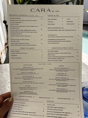 Menu photo 1 Cara Restaurant Los Angeles, CA Menu photo 1 Cara Restaurant Los Angeles, CA
