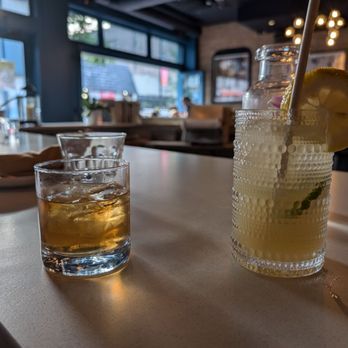 FIYA - Penelope Rosé cask finish (Bourbon Whiskey), Cucumber and Jasmine Gazoz - Mediterranean Near Me - Chicago, Illinois