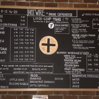 Hotwire Coffeehouse - Menu board - Coffee & Tea Near Me - Seattle, Washington