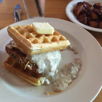 The Hideout Kitchen - Chicken and waffles for brunch - New American Near Me - Lafayette, California