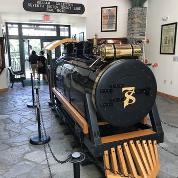 Gillette Castle State Park - Restored "electric" train engine from the 7 Sisters Rail Road - Parks Near Me - East Haddam, Connecticut Gillette Castle State Park - Restored "electric" train engine from the 7 Sisters Rail Road - Parks Near Me - East Haddam, Connecticut