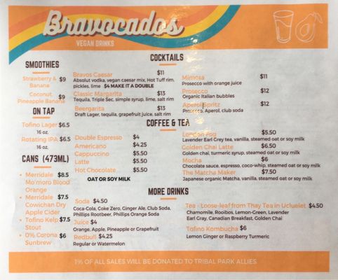 Menu photo 1 Bravocados Tofino, BC
