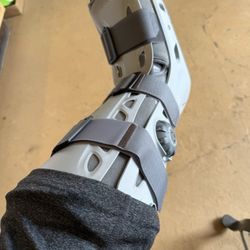 Barton Urgent Care - Air boot to help stabilize me after breaking fibular.