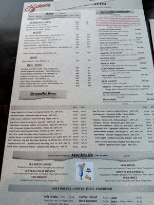 Menu photo 1 Kicker's Morro Bay, CA