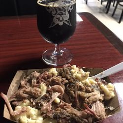 Restoration Barbecue - What's better than our Cabot Mac N Cheese? Cabot Mac N Cheese with brisket or pulled pork on top!