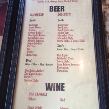 Plaza Azteca - Drink Menu.. - Mexican Near Me - Elizabeth City, North Carolina