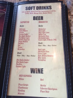 Menu photo 5 Plaza Azteca Elizabeth City, NC