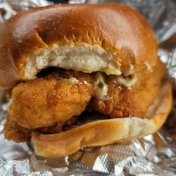 Barbera Seafood Market - One of the best sandwiches EVER! HOT AND FRESH FLOUNDER SANDWICH