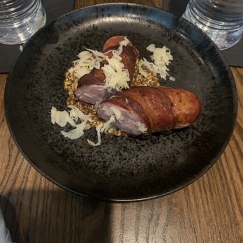 Cured Table & Tap - Bacon wrapped sausage - American Near Me - Columbia, Maryland