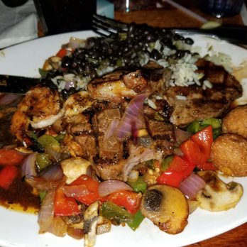 Pompano Joe's - Beef and shrimp kabob wow alot of food - Seafood Near Me - Destin, Florida Pompano Joe's - Beef and shrimp kabob wow alot of food - Seafood Near Me - Destin, Florida