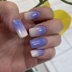 Luxury Nails - Ombré nails by Brian. They glow in the dark too!