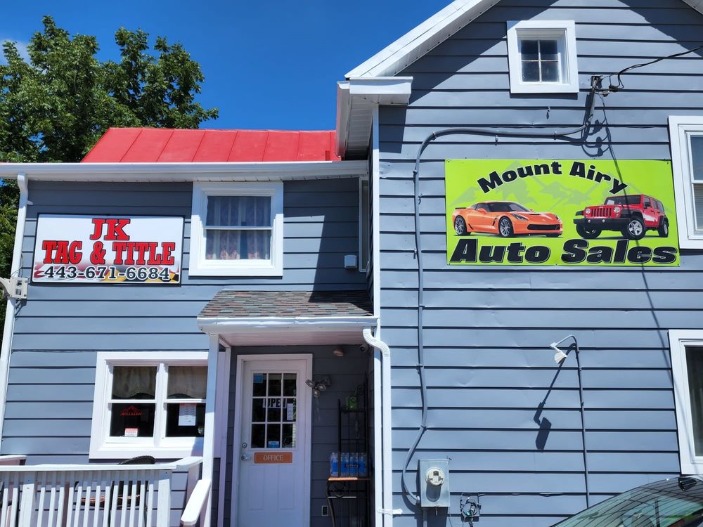 JK TAG & TITLE SERVICES Updated August 2024 Mount Airy, Maryland