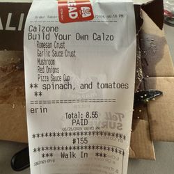 Marco's Pizza - Receipt $8.55!